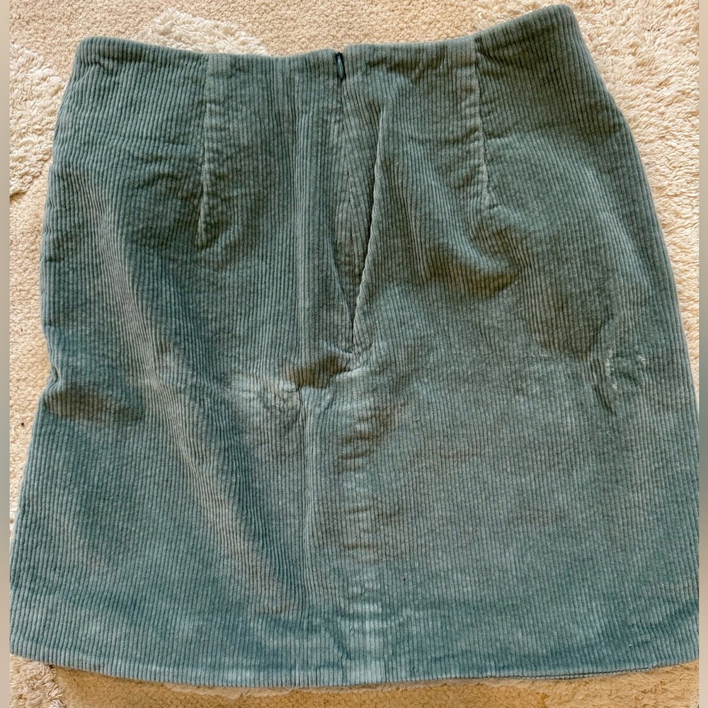 Song of Style Sage Green Corduroy Mini Skirt, Size M
